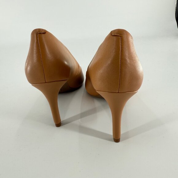 Alfani Step N Flex Womens Pointed-Toe Heels Size 7M Caramel Tan Faux Leather Com - Picture 6 of 11